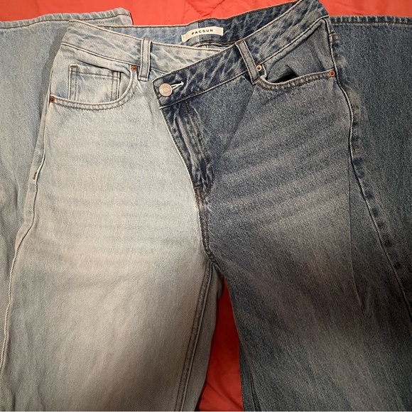 Pacsun Eco Two-Tone Asymmetrical Boyfriend Jeans - Picture 9 of 11